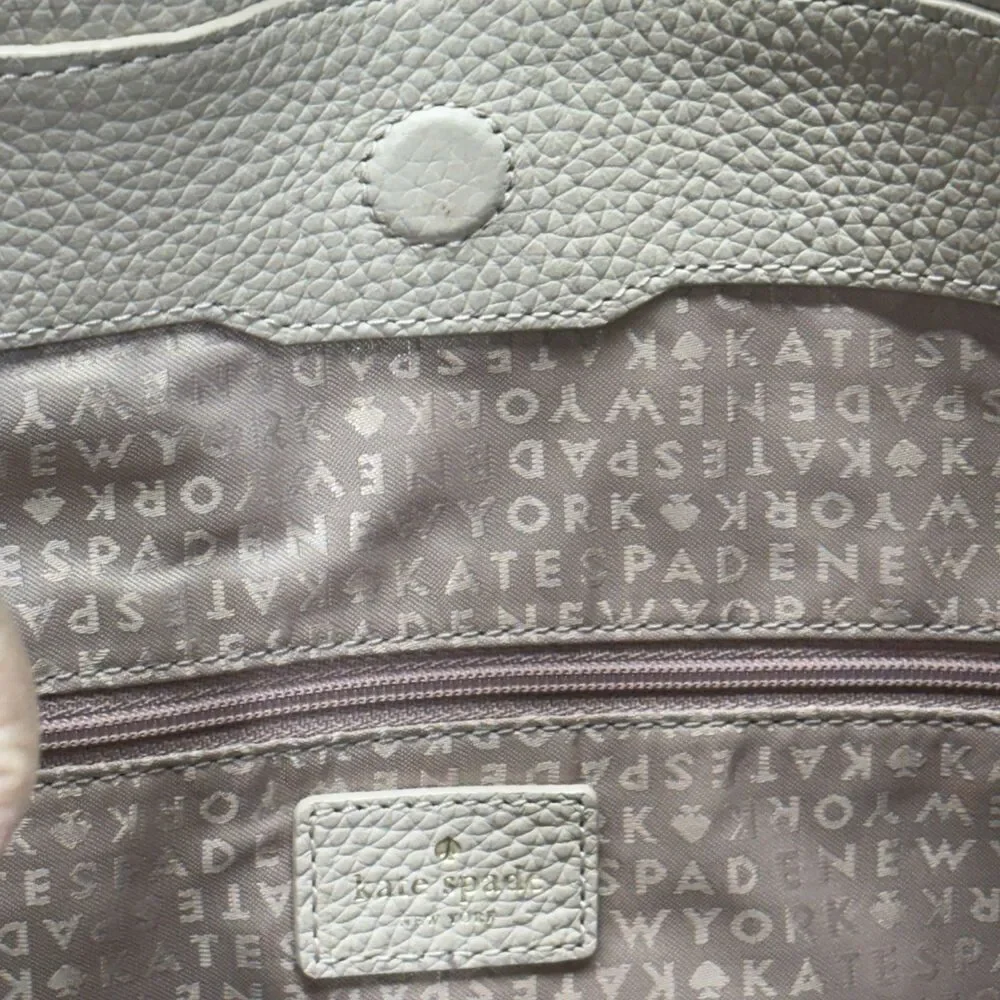 Kate Spade Michaela Crossbody Blush Pink Gray Trim Pebble Leather Cross  Strap